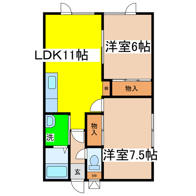 コーポサンシティの間取り