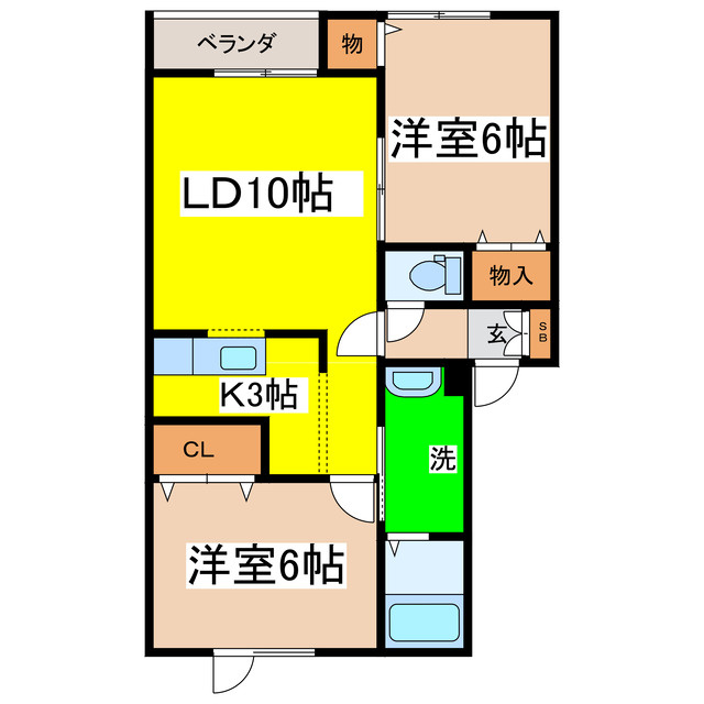 エスタミ菊地の間取り