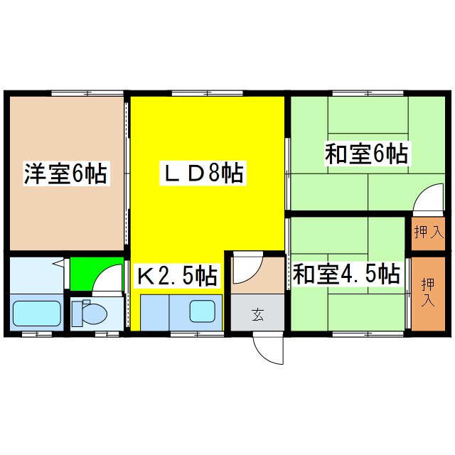 豊ハイツの間取り