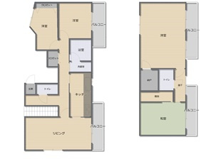 ライオンズマンション和歌山十番丁の間取り
