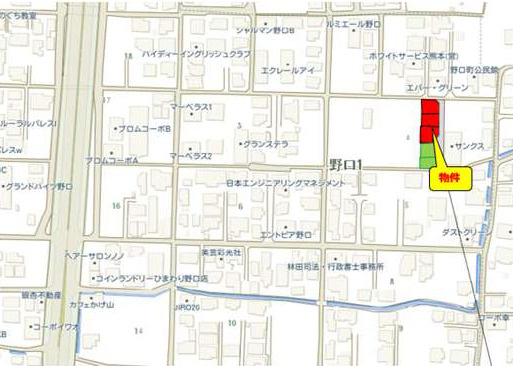よかタウン／南区野口１丁目３期／２号棟の地図