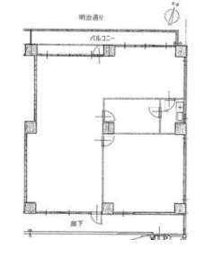 西新5丁目店舗事務所の区画図