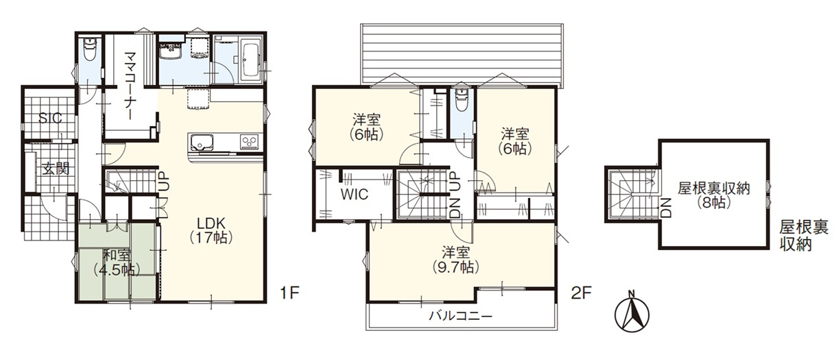 鹿沼市栄町の間取り|〇4LDK〇
シューズインクローク、ウォークインクローク、屋根裏収納付きの収納豊富な間取りです♪