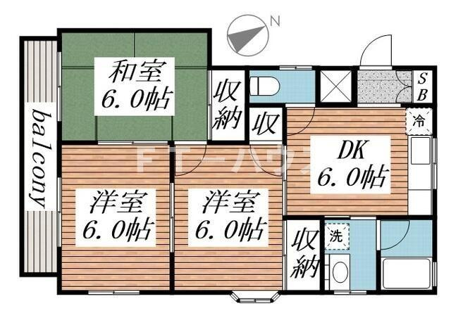 小川コーポの間取り