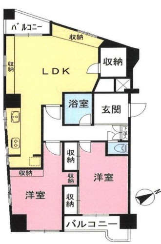 【間取り】 | マンションヴィップ上池袋 | 南東の角部屋なので、陽当たり良好です！