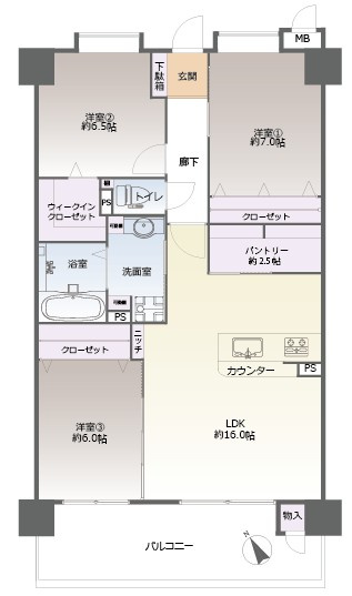 【間取り】 | ユートピア天拝☆仲介手数料無料☆