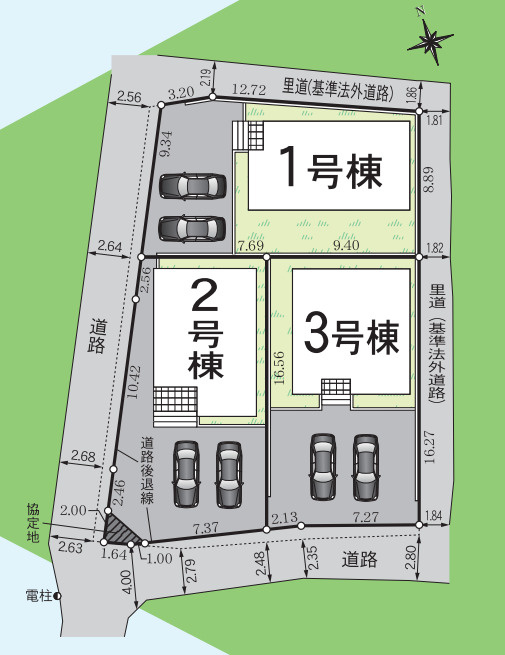 豊明市沓掛町川部 全3棟 の区画図|事前予約にて現地ご見学いただけます！お気軽にお問い合わせください♪
■株式会社　セキュアハウス■
住宅ローンに強く、知識、経験豊富なスタッフ在籍
お客様に寄り添い、ご成約後もサポート致します。