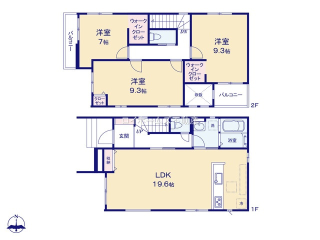 【間取り】 | 名古屋市中川区中須町字辻ノ上150-27『仲介料無料』新築戸建て | 1号棟