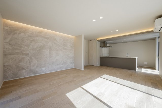 新築分譲［ミラクラス牛久保東］の居間・リビング|21.0帖ＬＤＫ（２０２５年１０月１７日撮影）