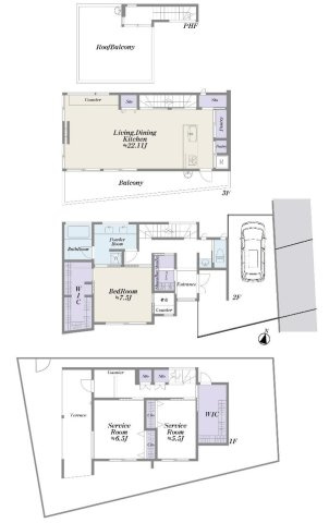 海一望！リゾートハウス　セカンドハウスの間取り|導線を考えられた間取り