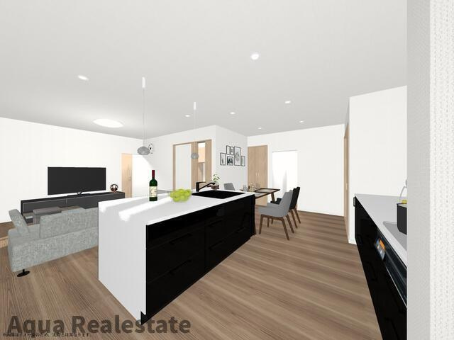 丸亀市飯山町川原の新築一戸建のキッチン|きれいなキッチンです