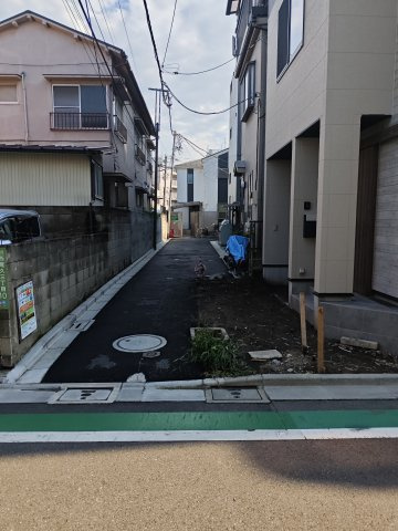 西尾久3丁目売地の前面道路含む現地写真