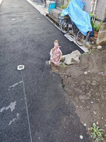 西尾久3丁目売地の前面道路含む現地写真