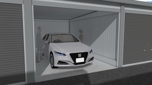 上町ガレージの外観パース
