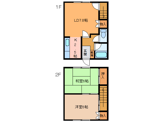 第5三条ハイツの間取り