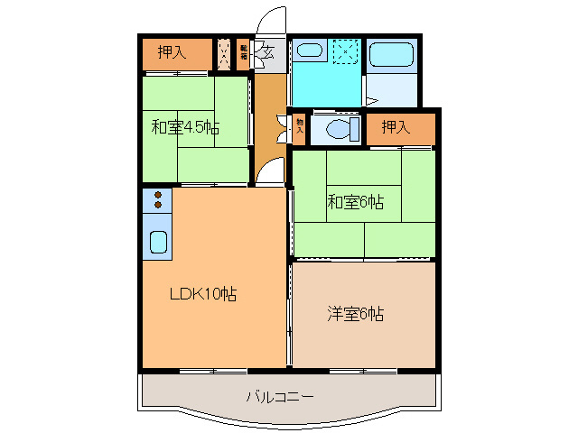 スカイハウス宮本の間取り