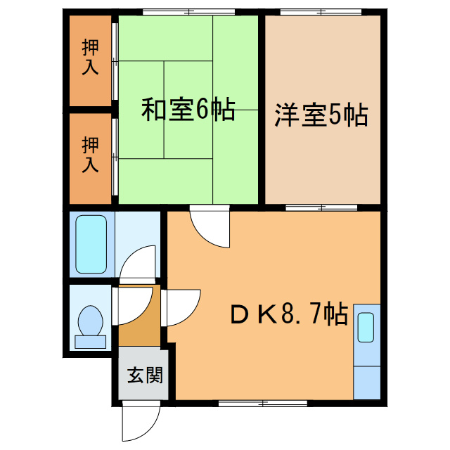 春日ハイツAの間取り