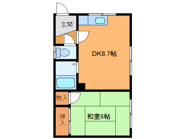 髙山アパートの間取り