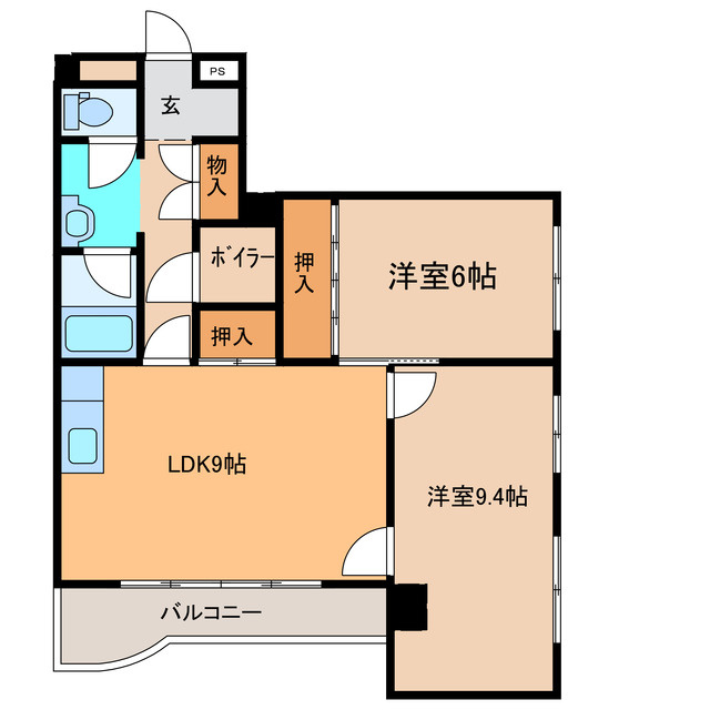 シャトー帯広の間取り
