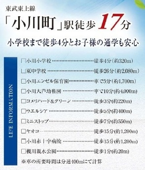 【仲介手数料無料】新築戸建　小川町大字小川324-14（全2棟）の周辺