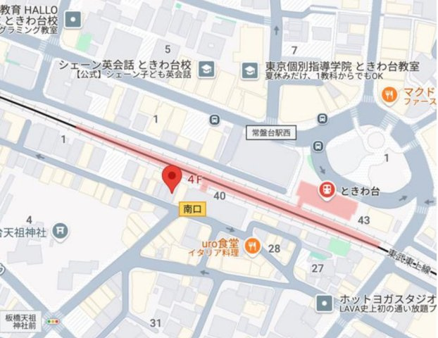 東京都板橋区南常盤台　新築1棟ビル【One Tokiwadai】の地図