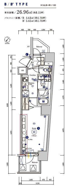 SYNEX YOKOHAMA-AOKICHOの間取り