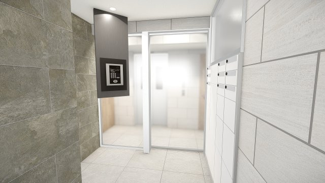 SYNEX YOKOHAMA-AOKICHOのエントランス|完成予想パース