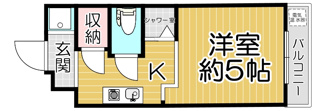 【間取り】 | カサベラ岡本 | おひとり様用です♪令和5年１月室内フルリフォーム歴有り！室内たいへん綺麗です♪