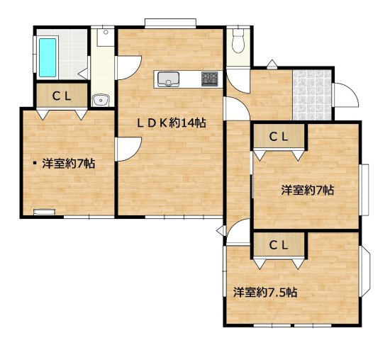 吉野町　中古戸建ての間取り|リフォーム後の間取図です。