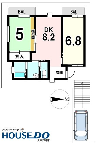 中古戸建　大東市寺川5丁目（昭和54年築）の間取り|敷地・間取り図面は略図につき現況を優先致します。
