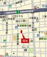 ネット フローラ立売堀の地図