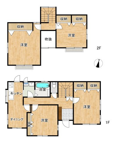 青葉区中山2丁目　セキスイハウス施工中古住宅の間取り