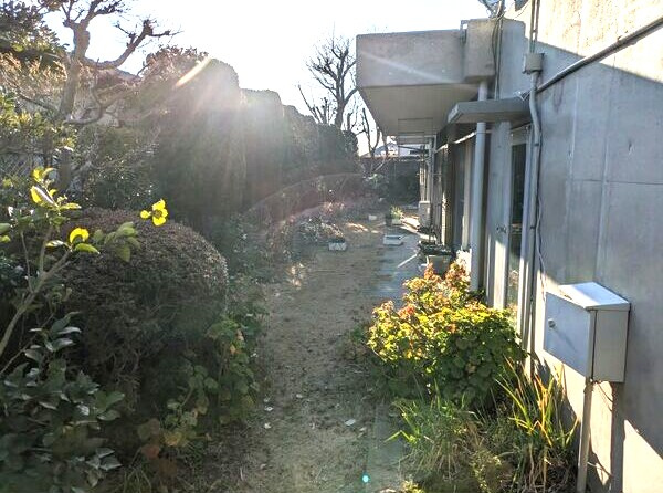 昭和区高峯町貸家の庭