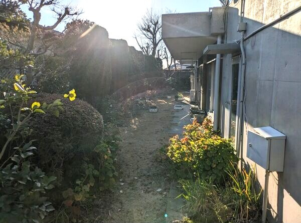 昭和区高峯町貸家の庭
