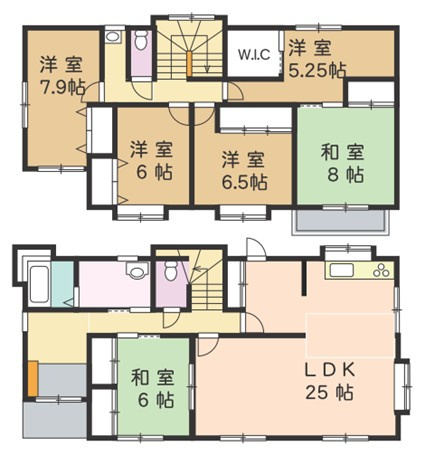 【間取り】 | ＼大空間の６LDK！建坪49坪の広々中古住宅／