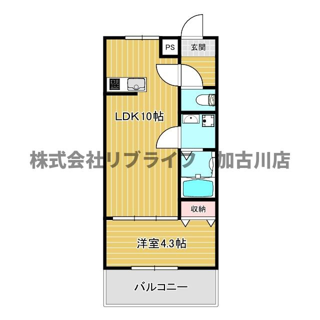 シェリル加古川の間取り