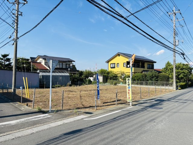 敷地面積約100坪　売地　川越市小堤の外観|敷地約100坪！角地で広々、建築条件なし、陽当たり良好♪