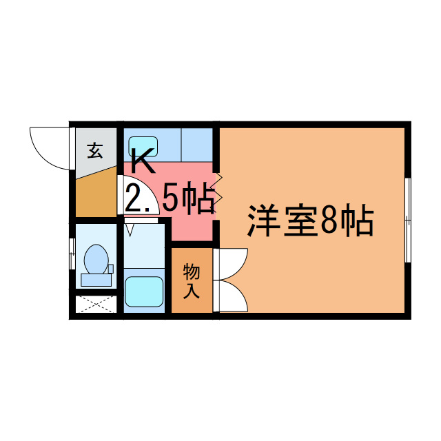 コーポ時計台の間取り