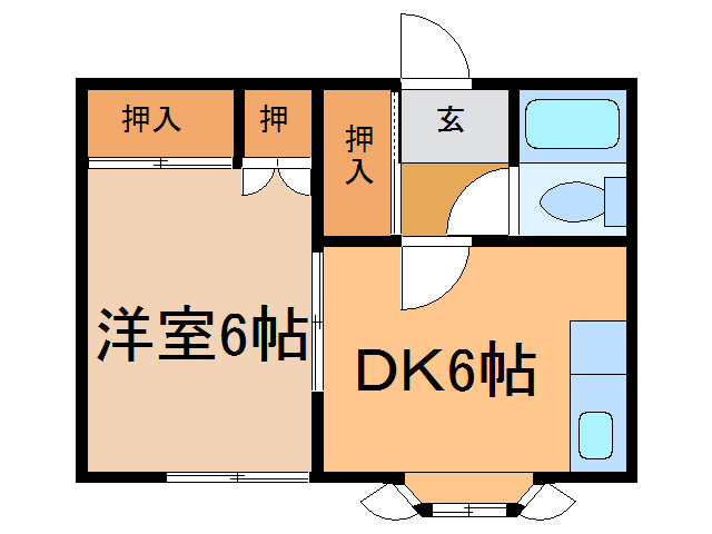 沼口ハイツの間取り