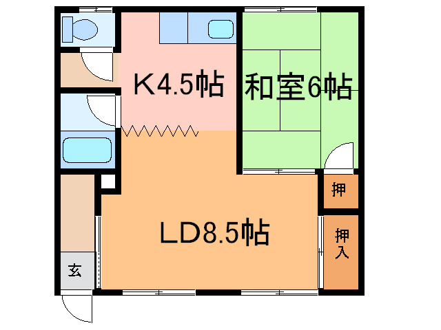 中島マンションの間取り