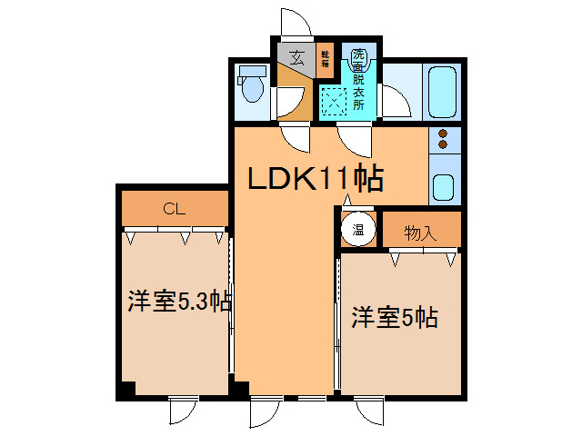 ラグ１６１Ｗの間取り