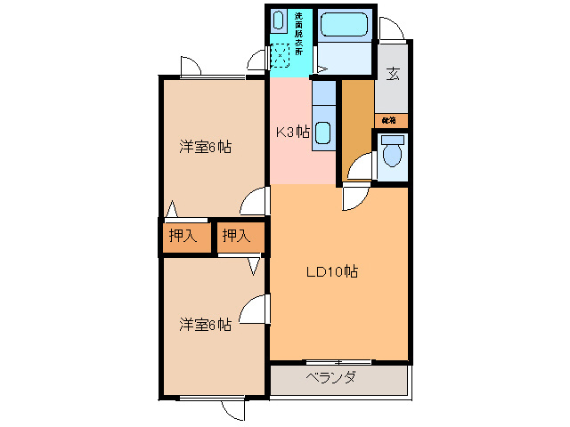 ハイツヒーロー174の間取り