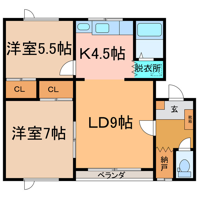 第2コーポ古田の間取り