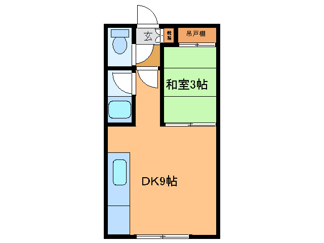 オシャレハイツ　ラベンダーの間取り
