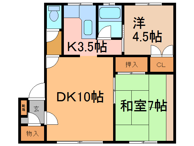 旭ハイツの間取り