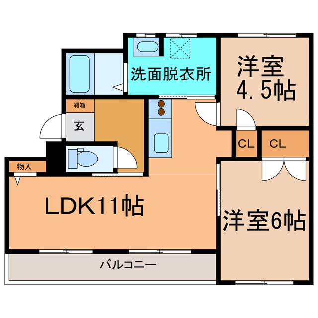 マンション鹿内の間取り