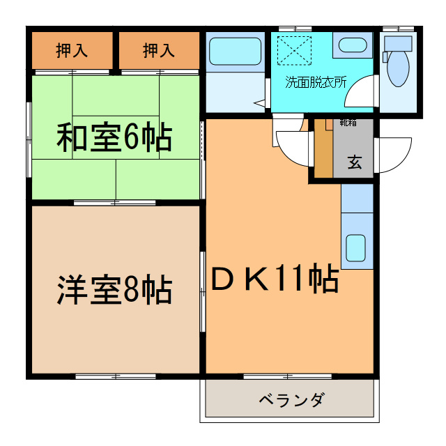 コーポ23Bの間取り