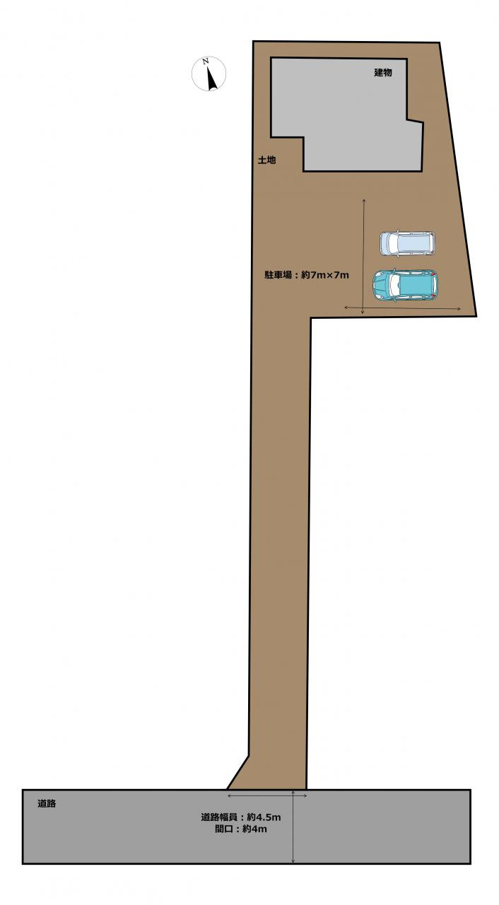 売中古戸建　中央区葵西六丁目の区画図