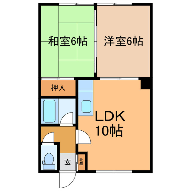 第2白すみれハイツの間取り