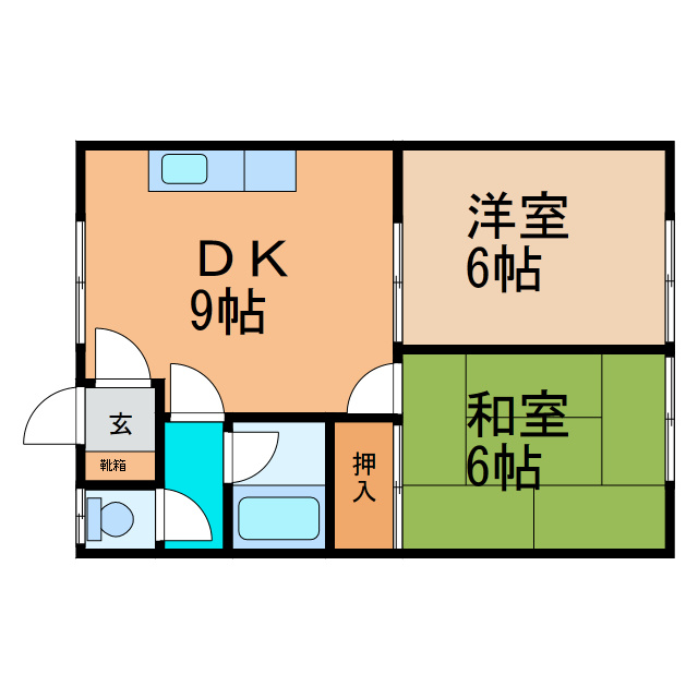 丹保ハイツ(木野)の間取り